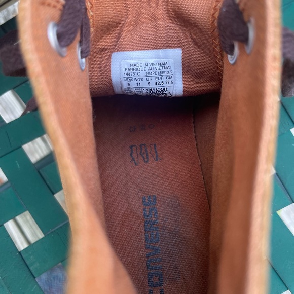 Converse Chuck Taylor All Star 'Auburn' Leather High Top Sneakers - Men's 9 - Picture 15 of 15